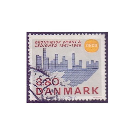 1986. OECD 25 år. AFA nr. 875 postfrisk   Stemplet FDC