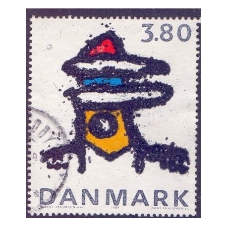1985. Kunst af Robert jacobsen. AFA nr. 846 postfrisk   Stemplet FDC