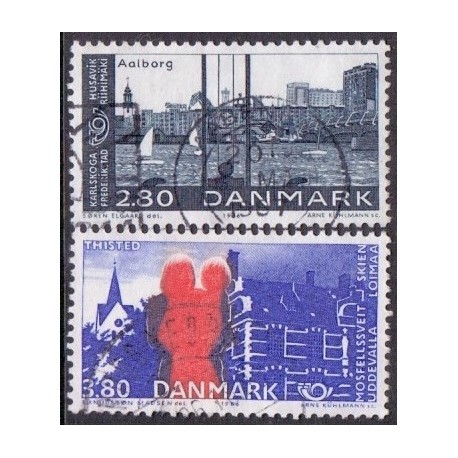 1986. Fællesnordisk udgave. AFA nr. 859-60 postfrisk  Stemplet FDC