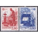1986. Europamærker / CEPT. AFA nr. 870-71 postfrisk  Stemplet FDC