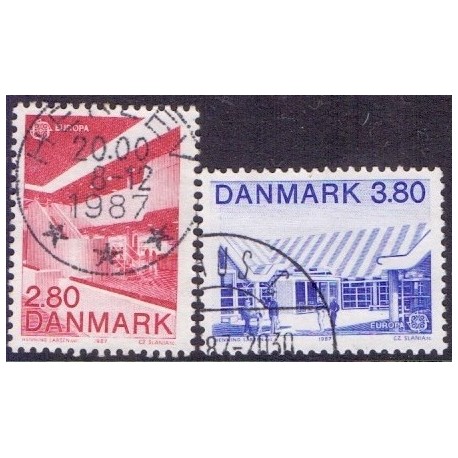 1987. Europamærker / CEPT. AFA nr. 882-83 postfrisk   Stemplet FDC
