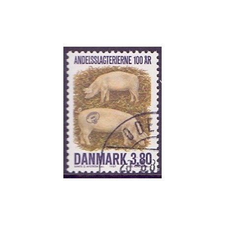 1987. Andersslagteri 100 år. AFA nr. 886 postfrisk  Stemplet FDC