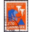1988. Civilforsvarsstyrelsens 50 år. AFA nr. 908 postfrisk  Stemplet FDC