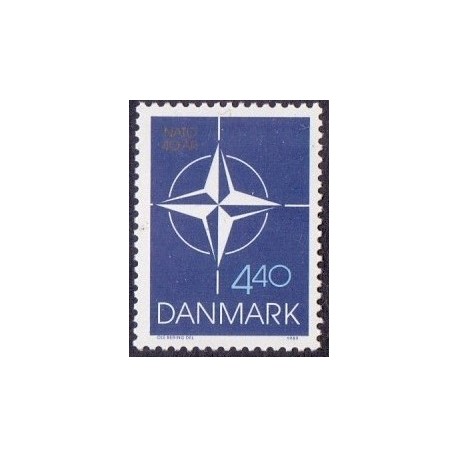 1989. Danmarks indtræden i NATO. AFA nr. 934 postfrisk   Stemplet FDC