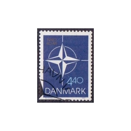 1989. Danmarks indtræden i NATO. AFA nr. 934 postfrisk   Stemplet FDC