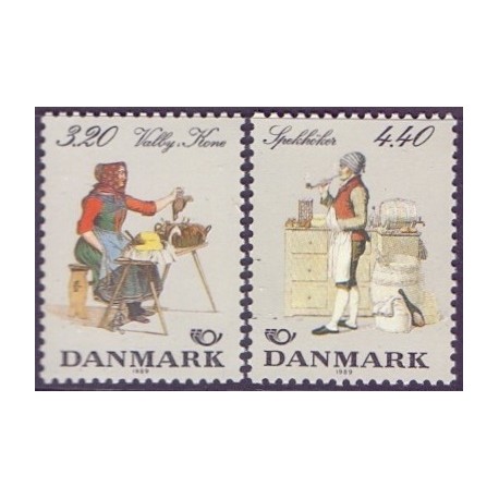 1989. Folkedragter. AFA nr. 936-37 postfrisk   Stemplet FDC