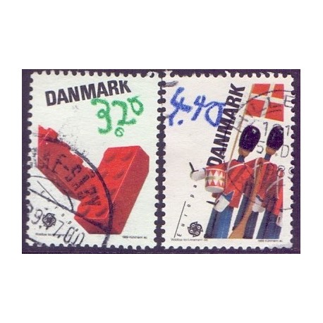 1989. Europamærker / CEPT. AFA nr. 938-39 postfrisk   Stemplet FDC
