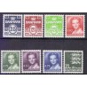 1990. Suppleringsværdier og farveændringer. AFA nr. 952-59 postfrisk    Stemplet FDC