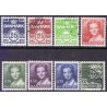 1990. Suppleringsværdier og farveændringer. AFA nr. 952-59 postfrisk    Stemplet FDC