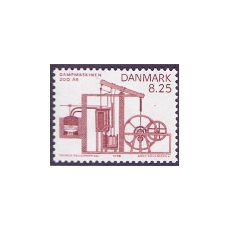 1990. Dampmaskinen 200 år. AFA nr. 961 postfrisk    Stemplet FDC
