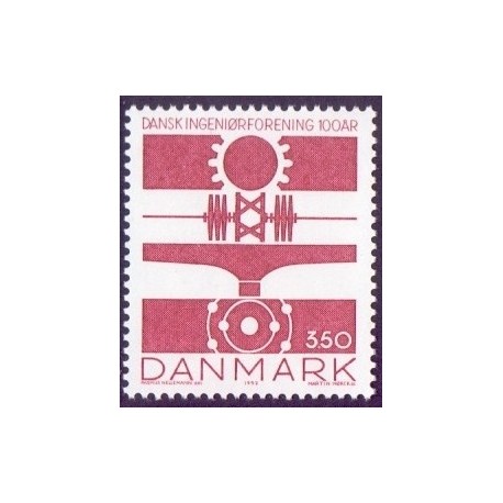 1992. Dansk Ingeniørforening. AFA nr. 1013 postfrisk          Stemplet FDC