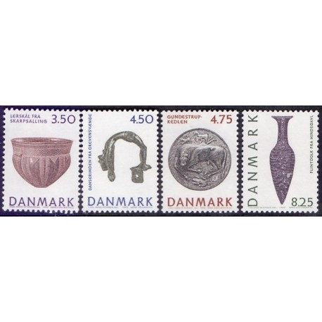 1992. Nationalmuseet. AFA nr. 1007-10 postfrisk         Stemplet FDC