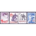 1992. Tegneseriefigurer.  AFA nr. 1028-31 postfrisk        Stemplet FDC