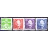 1992. Suppleringsværdier og farveændringer. AFA nr. 1016-19 postfrisk     Stemplet FDC
