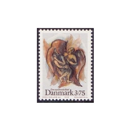 1992. Nyoversættelse af Biblen.  AFA nr. 1034 postfrisk      Stemplet FDC