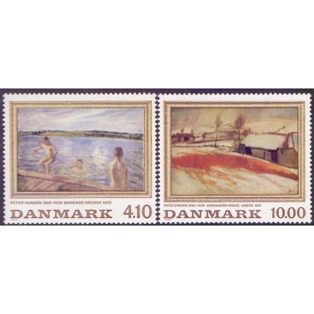 1988. Malerimærker. AFA nr. 921-22 postfrisk   Stemplet FDC