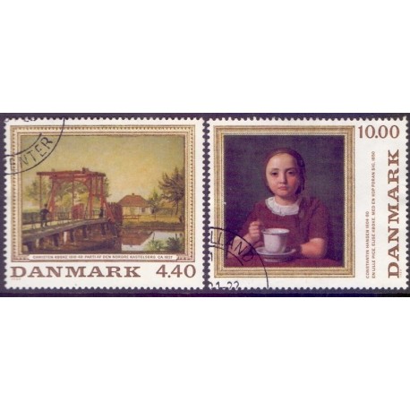 1989. Malerimærker. AFA nr. 949-50 postfrisk    Stemplet FDC