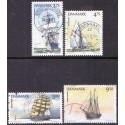 1993. Sejlskibe.  AFA nr. 1045-48 postfrisk        Stemplet FDC