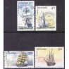 1993. Sejlskibe.  AFA nr. 1045-48 postfrisk        Stemplet FDC