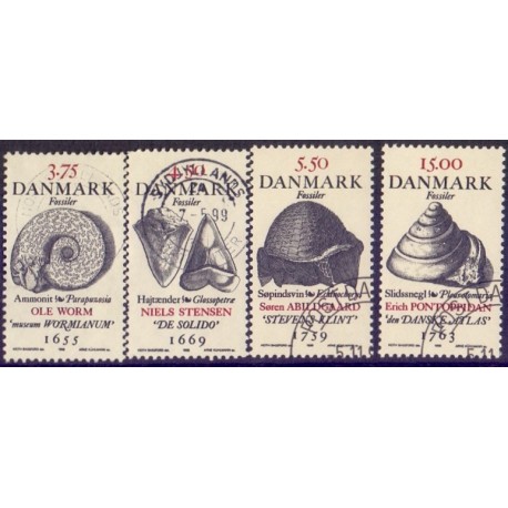 1998. Fossiler. AFA nr. 1191-94 postfrisk       Stemplet FDC