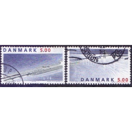 1998. Storebæltsforbindelsen. AFA nr. 1174-75 postfrisk       Stemplet FDC