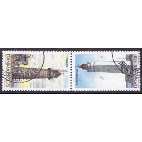 1996. Danske fyrtårne. AFA nr. 1124-25  Tête Bêche parstykke postfrisk      Stemplet FDC