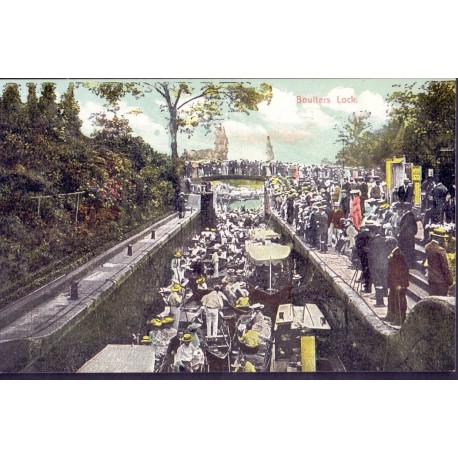 England. Boulters lock, unused postcard