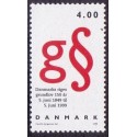 1999. Grundloven 150 år. AFA nr. 1217 postfrisk    Stemplet FDC