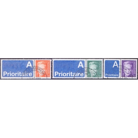 2000. Dr. Margrethe Ny Dagligserie AFA 1244v, 1245v, 1247v,  postfrisk Stemplet