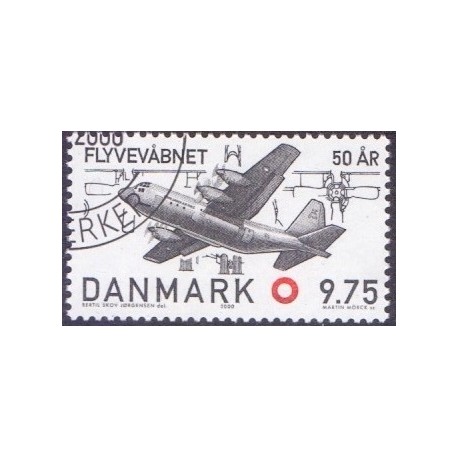 2000. Flyvevåbnet 50 år, AFA 1264 postfrisk Stemplet