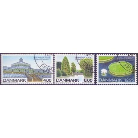 2001. Botanisk Have, AFA 1272-74, komplet postfrisk Stemplet