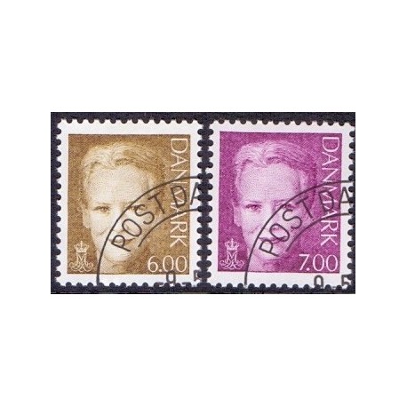 2001. Dr. Margrethe, AFA 1285-86, komplet postfrisk Stemplet
