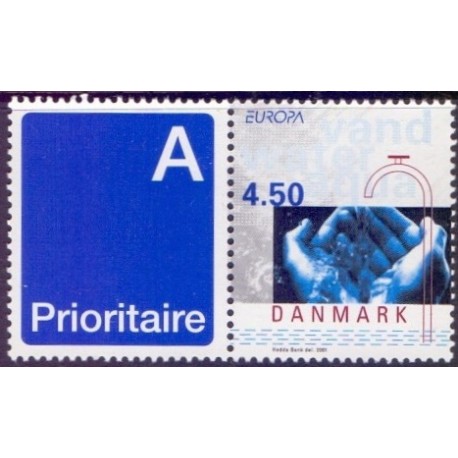 2001. Europamærker / CEPT, AFA 1283v,  postfrisk Stemplet