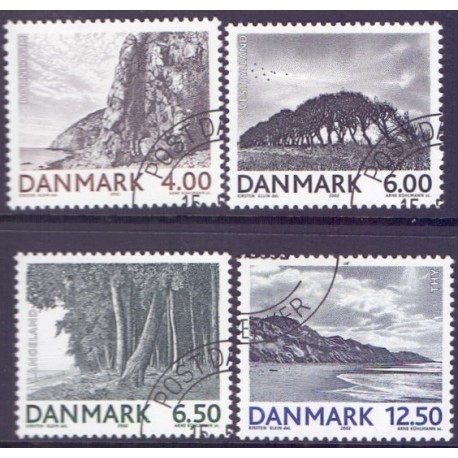 2002. Landsskabsbilleder, AFA 1315-18, komplet postfrisk Stemplet