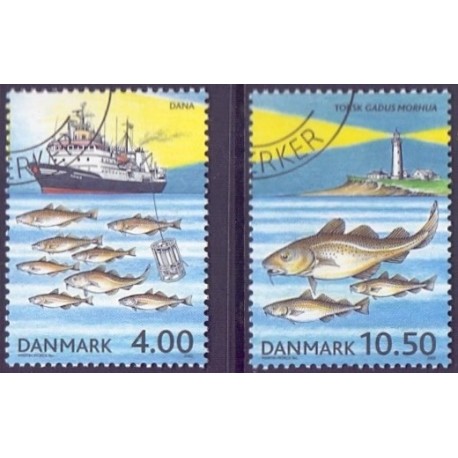 2002. ICES 100 år, AFA 1326-27, postfrisk Stemplet