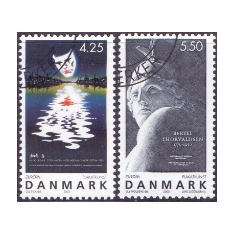 2003. Europamærker / CEPT, AFA 1350-51, postfrisk Stemplet FDC