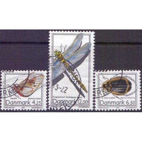 2003. Indsekter, AFA 1352-54, postfrisk Stemplet FDC