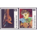 1999. Frimærkekunst. AFA nr. 1218-19 postfrisk     Stemplet FDC