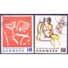 2002. Frimærkekunst, AFA 1330-31, postfrisk Stemplet