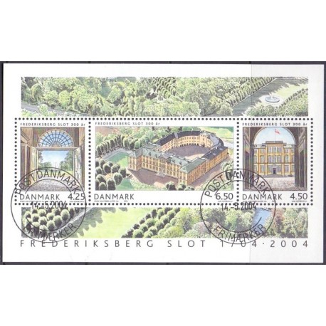 2004. Frederikberg slot, AFA 1394, i postfrisk miniark Stemplet FDC