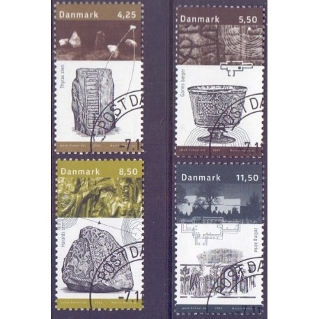 2003. Kongernes Jelling, AFA 1363-66, postfrisk Stemplet FDC