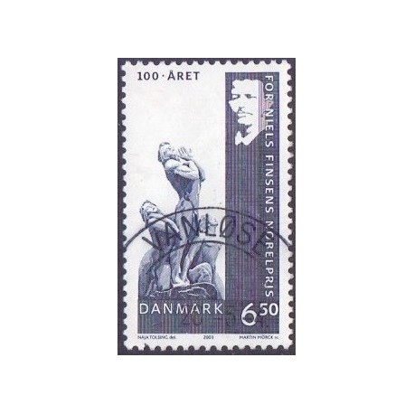 2003. 100 året for danske nobelpris , AFA 1372, postfrisk Stemplet FDC