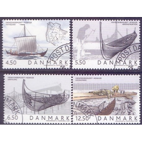 2004. Vikingeskibsmuseet, AFA 1400-03, postfrisk Stemplet FDC