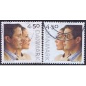 2004. Kongeligt bryllup, AFA 1388-89, postfrisk Stemplet FDC