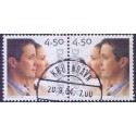 2004. Kongeligt bryllup, AFA 1388-89, postfrisk parstykke Stemplet FDC