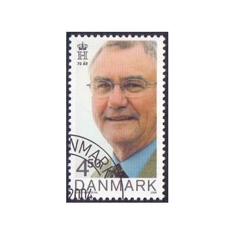 2004. HKH Prins Henrik 70 år, AFA 1395, postfrisk Stemplet FDC