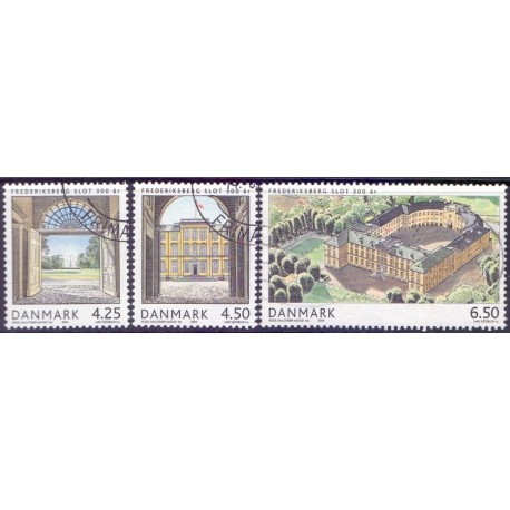 2004. Frederikberg slot, AFA 1391-93, postfrisk Stemplet FDC