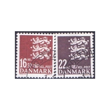 2005. Rigsvåben, AFA 1414-15, postfrisk Stemplet FDC