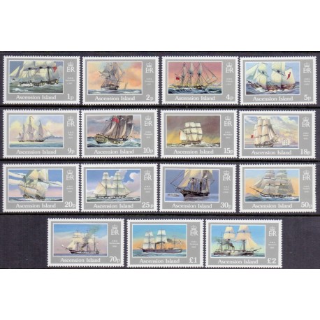 Ascension 1986 Ships complete set