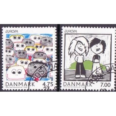 2006. Europamærker / CEPT, AFA nr. 1482-83, postfrisk  Stemplet FDC
